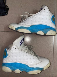 自穿二手aj13保罗客场白蓝配色43码43码43码
