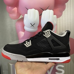 捡漏aj4公牛黑红篮球鞋中帮男女情侣运动鞋户外休闲平底