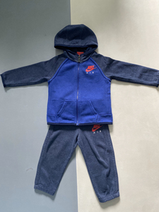 nike 耐克童装幼童儿童男童女童运动休闲套装加绒薄绒连帽拉