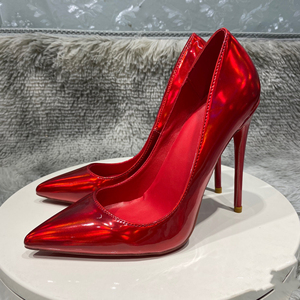 ysk8279439淘宝恨天高婚鞋女超高跟12厘米细跟防水台新娘鞋大红色小