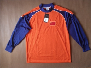 阿迪达斯全新中国国家队橙色守门员国足门将长袖球衣xl