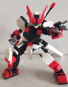 蝎尾积木moc,红异端机甲,兼容乐高,拼好了之后摆个动作,拍