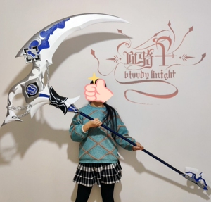 崩坏3希儿双生白希武器镰刀cos道具彼岸之扉