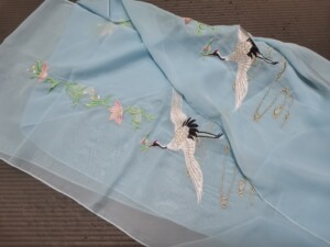 90 14人付款  淘宝 汉服古风刺绣仙鹤 杜若 荣姬 绣花 百搭披帛 披肩