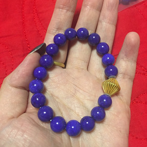 熊家珠宝 天然原矿青金石阿富汗6a级 青金手串 青金单圈不