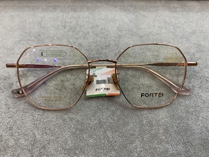 全新正品,fortei富铤眼镜框f6043c21.超轻纯钛眼