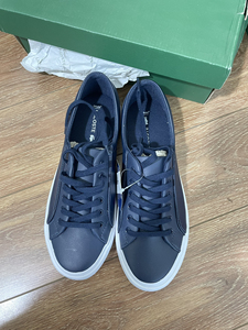 正品lacoste法国鳄鱼女士皮面休闲鞋板鞋单鞋36码实物拍