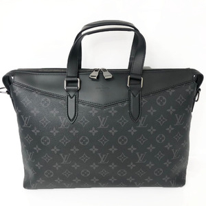 【98新】lv新款黑花商务公文包正品男包奢侈品手提包有肩带