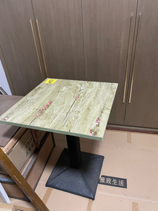 金鸡独立单脚桌子，休闲甜品奶茶店岩板桌子阳台咖啡桌酒店洽谈圆