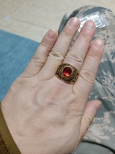 usmc美国海军陆战队戒指,欧码11号,原品,适合中指7厘米