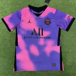 2021巴黎圣日耳曼球衣巴黎欧冠第三客场aj联名姆巴佩足球服