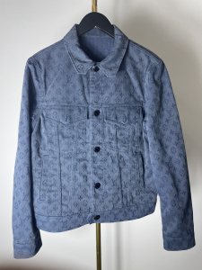 louis vuitton lv 蓝色满印暗纹牛仔外套 成色