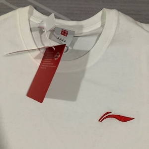 2021李宁胸前侧边小logo刺绣短袖男女体恤纯棉短袖男女宽