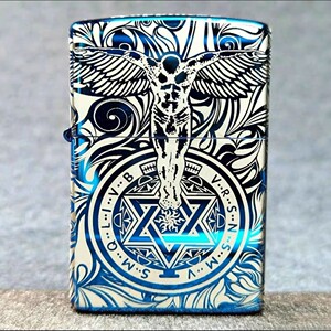 【全新处理】zippo防风打火机蓝冰守护天使