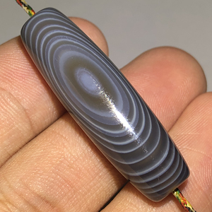 纯天然藏蓝色一线药师蓝沁缠丝玛瑙天眼勒子一眼天珠项链锁骨链吊