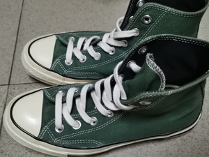 #匡威#converse1970s墨绿色高帮帆布鞋，黑标，面