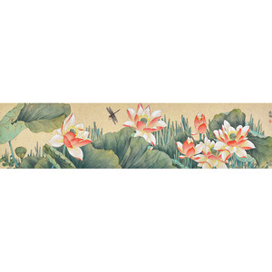 宋旭《荷塘晨趣》工笔花鸟画 荷花客厅装饰画 收藏送礼 带合影