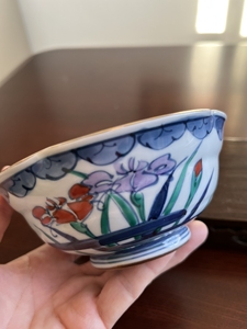 日本顶级名家林九郎手绘多边器型碗,老货新品,口沿稍有脱金,懂