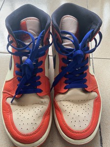 tb6089048137淘宝air jordan 1 mid aj1尼克斯小白扣碎白橙橘0人