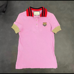gucci古驰螺纹polo衫老虎头短袖t恤xs码t435