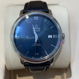 欧米茄蝶飞机械男表40蓝盘 成色嘎嘎新 针盘完美