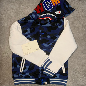 bape鲨鱼棒球服bapr鲨鱼外套紫色鲨鱼限定