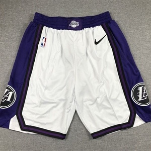 nike/耐克 湖人刺绣运动篮球短裤科比詹姆斯nba五分裤透
