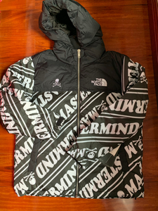 户外潮牌mmj北脸联名款北面骷髅头印花厚款羽绒服外套