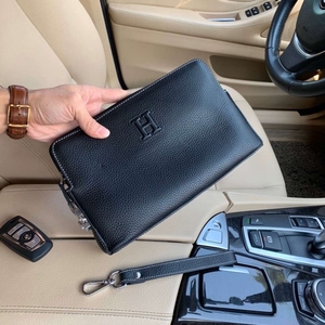 爱马仕新款男士手包信封包头层牛皮手拿包手腕夹钱包