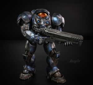 星际争霸  风暴英雄 人族机枪兵 泰凯斯·芬利可动手办模型摆