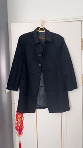 飞尼克斯羊绒大衣，男，黑色，中长款，天津专柜买的，没怎么穿，