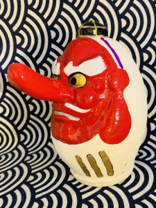 日本回流 缘起物开运天狗玩具 摆件,老张子 开运天狗摆件 和