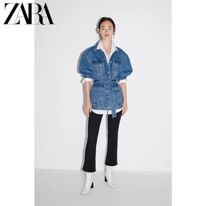 zara新款水洗腰带搭配牛仔夹克外套女 风格:通勤 服装版型
