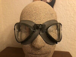 原品德军风镜镜片有裂纹松紧带弹性很好橡胶护圈完好无损
