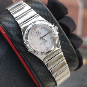 欧米茄星座手表女正品1566.66.00石英贝壳盘钢带原装