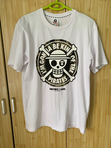 aape 9128海贼王联名短袖 星巴克t s码 正品 上身