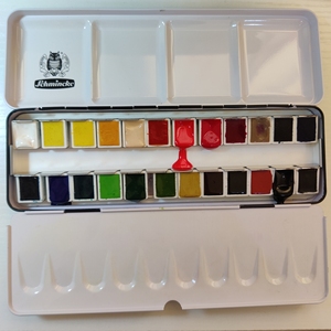 德国史明克水彩 24色学院级半块  状态如图 无色卡和外盒