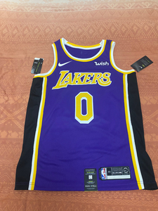 nike耐克nba库兹马湖人紫金sw球衣,m码全新三吊带pa