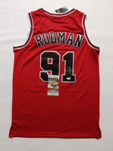 丹尼斯罗德曼亲签球衣jsa鉴定认证评级nba公牛球衣亲笔签名