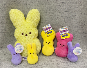 全新带吊牌正版peeps复活节兔子毛绒玩具;peeps兔子玩