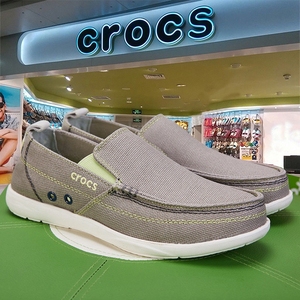 crocs男鞋沃尔卢帆布鞋卡骆驰风尚低帮一脚蹬透气休闲鞋11