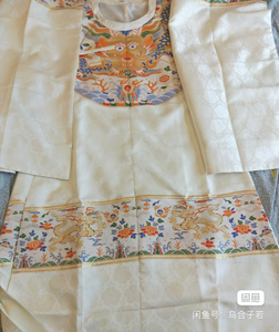 木兰君蟒袍白色m 白色马面圆领袍汉服