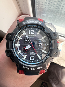 卡西欧gpw1000超级空霸,救援红,红色表带,卡西欧颜值天