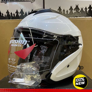 马鲁申marushin夏季摩托车头盔男双镜片半盔玻璃钢