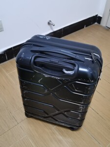 招行礼品agnesb拉杆箱轻便箱密码箱拉链万向轮行李箱黑色登