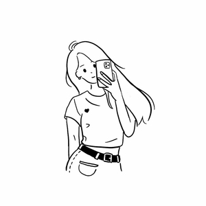 白菜价[手绘头像]黑白线稿 ins风简约画稿 oc照片转绘