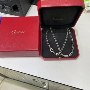 cartier卡地亚 斯巴达大号18k白金男士项链 长度5