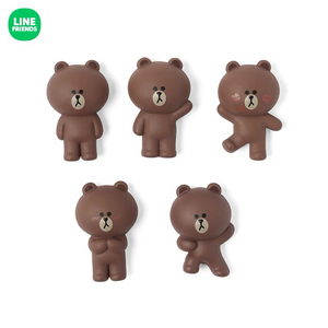 line friends 布朗熊磁铁套装