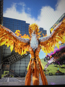 方舟生存进化凤凰 官服pve 高级凤凰本体202级!