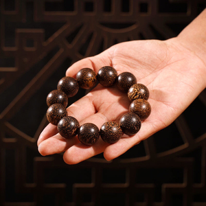 收藏级海南金星沉香木手串保真,带鉴定证书包邮出